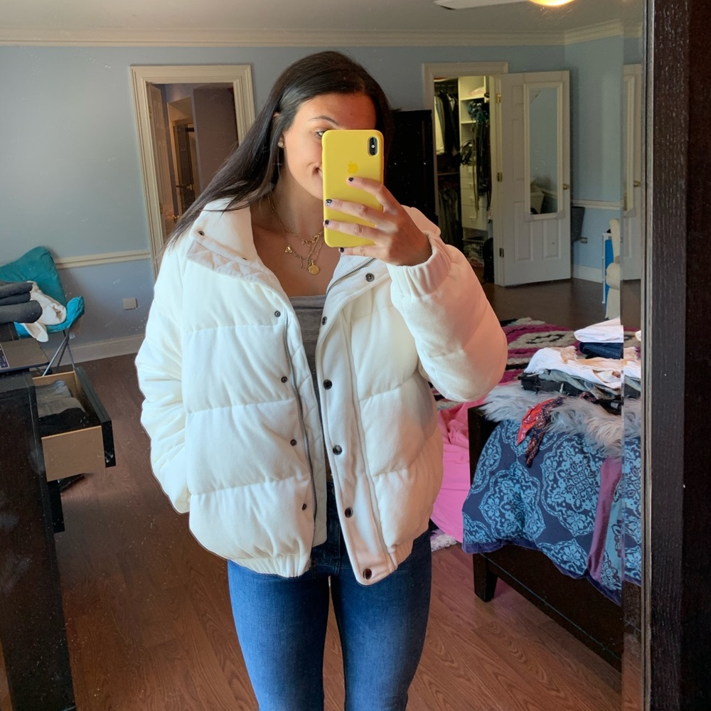 White bomber jacket